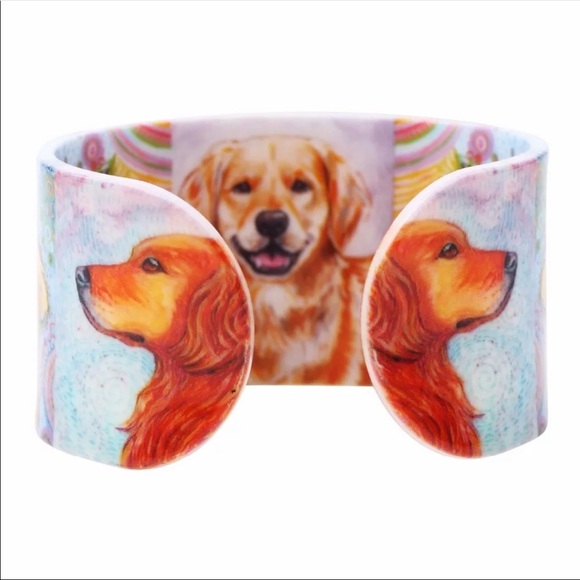 NWT Golden Retriever Dog Bracelet Cuff - Picture 3 of 9